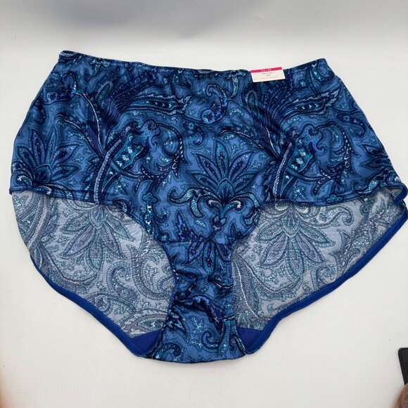 Vintage 90's Cacique Second Skin Shiny Satin High Leg Brief bikini Panty shinny - Picture 1 of 9